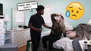 PASS OUT PRANK ON BOYFRIEND cute reaction [upl. by Adnimra2]