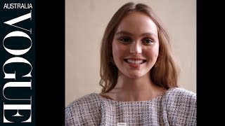 LilyRose Depp shares her wildest dreams and favourite French and American phrases  Vogue Australia [upl. by Akeimat]