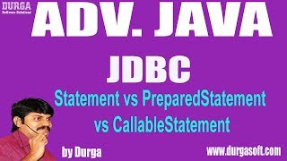 JDBC104 Statement vs PreparedStatement vs CallableStatement by Durga Sir [upl. by Enoed]