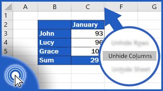 How to Unhide Columns in Excel [upl. by Amihc]