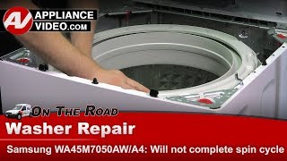 Samsung Washer Repair  Will Not Complete Spin Cycle  Suspension Rod [upl. by Edieh]