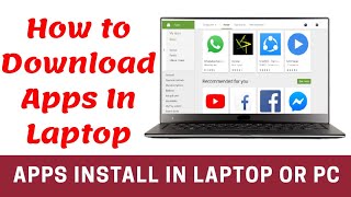 How To Download and Install An App in laptop or pc  laptop or pc par App kaise Install karte hain [upl. by Aekin696]