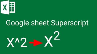 Superscriptsubscript in google sheet [upl. by Hplar28]