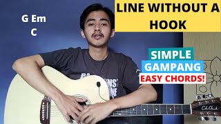 CHORD SIMPLE GAMPANG Line Without A Hook  Ricky Montgomery Tutorial Gitar Easy Chords [upl. by Claudina]