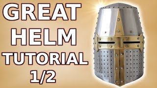 How to make a medieval Great helmet part 12 [upl. by Essirehc]