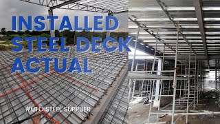 Four Days installation of Steel Deck including Rebars and Support by Client  Steel Deck Supplier [upl. by Je254]