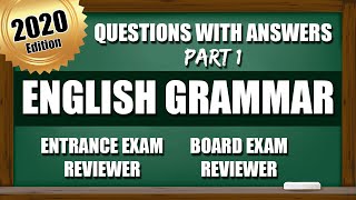 Entrance Exam Reviewer 2020  Common Questions with Answer in English Grammar  PART 1 [upl. by Aleciram933]