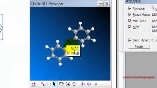 ChemDraw tutorial 16 show chemical structure in 3D preview [upl. by Damian]