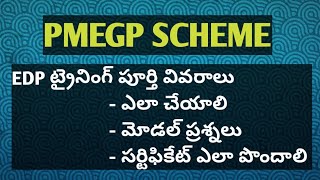 pmegp scheme edp training details [upl. by Ydnic967]