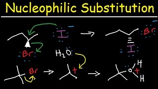 Nucleophilic Substitution Reactions  SN1 and SN2 Mechanism Organic Chemistry [upl. by Eelarat]