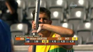 Pole vaulter breaks his shaft in three  from Universal Sports [upl. by Hadwin618]