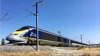 High speed Train  TGV Eurostar OUIGO Thalys in France [upl. by Atekehs]