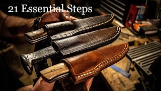 Making 3 Knife Sheaths 21 Essential Steps to Follow [upl. by Figueroa]